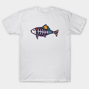 Colorful Day of the Dead Fish | Dia de los Muertos Pescado T-Shirt